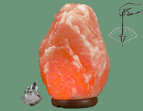 Himalayan Salt Lamp used in Crystal programming and Dowsing